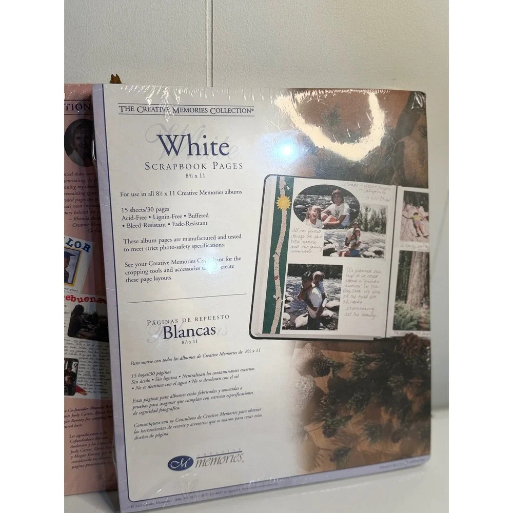 Creative Memories Scrapbook Refill Pages 8.5x11‎ White Ruled Acid Free Lot of 2